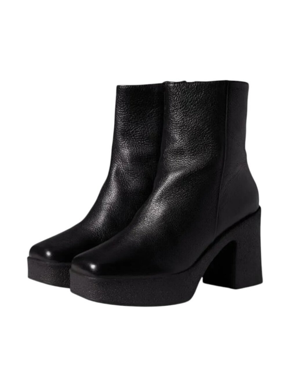 Seychelles Navigate Black Leather Platform Ankle Boots Size 9.5 New